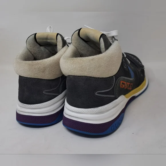 Gucci Men's Ultraspace Mid Top Sneakers Shoes Lace Up Velcro Strap Size 9 US - Picture 10 of 16